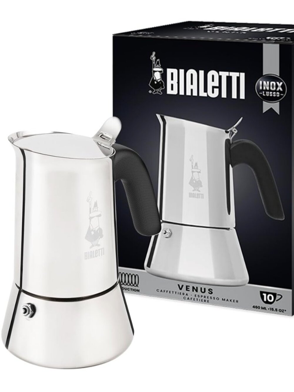 Bialetti New Venus Induction Stovetop Espresso Maker  10 cup